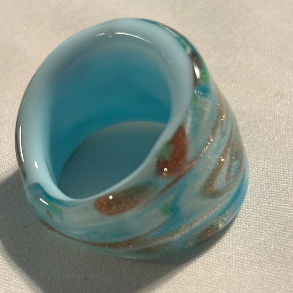 Murano Glass Ring - Size 7 - Picture 4 of 4
